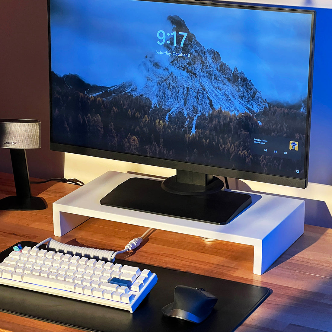 White Monitor Stand