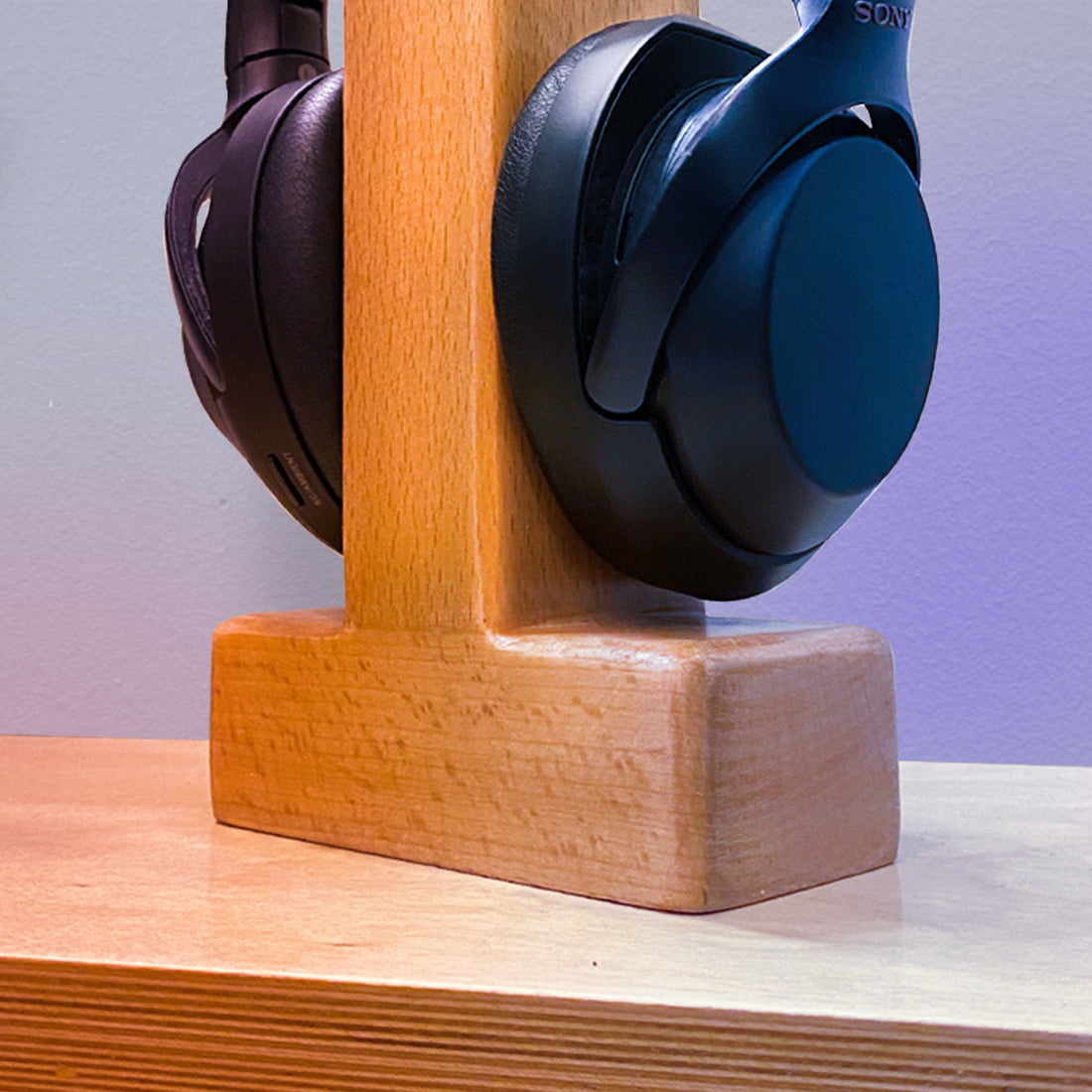 Wood Headphone Stand